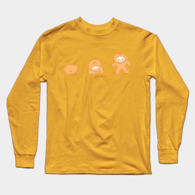 orange birth Long Sleeve T-Shirt by evaeva